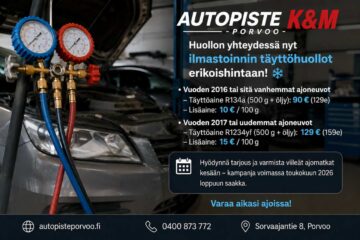 auton ilmastointi kannattaa huoltaa